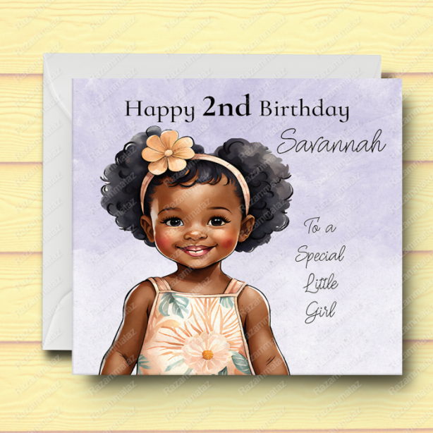 Black Girl Birthday Card G